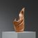 Forme sculpturale en chêne solide
