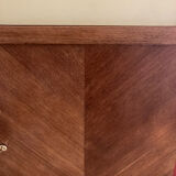 Buffet with 4 sliding doors, vintage wood and Formica