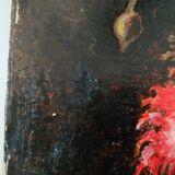 Tableau ancien "fleurs dans un vase de chine"