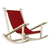 Fauteuil à bascule “Deauville” Gilles Sermadiras pour Maison et Jardin, France 1950