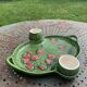 Slurry dish for red fruits, cream pot and vintage sugar bowl
