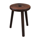 Wooden round tripod stool