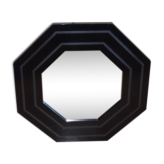 Octagonal mirror by Jean Claude Mahey