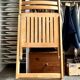 Chaise pliante en bois clair