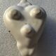 Vintage 50s salt and pepper shaker - ceramic - heart shapes
