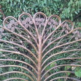 2-seat peacock rattan headboard