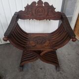 Paire de fauteuils curule ou dagobert