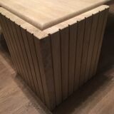Table basse originale en travertin