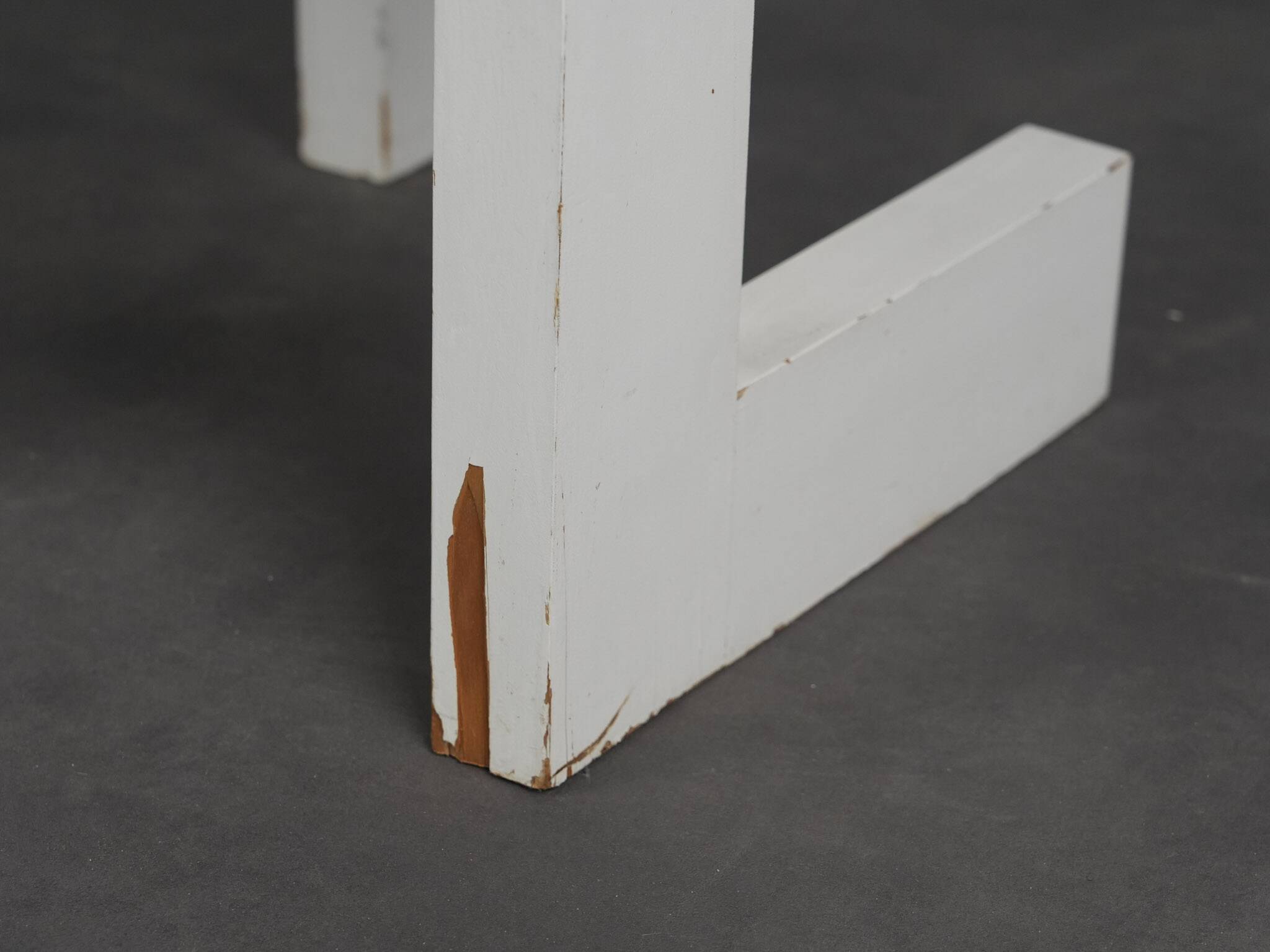 Asymmetrical modernist wooden chair, Netherlands, 1970s