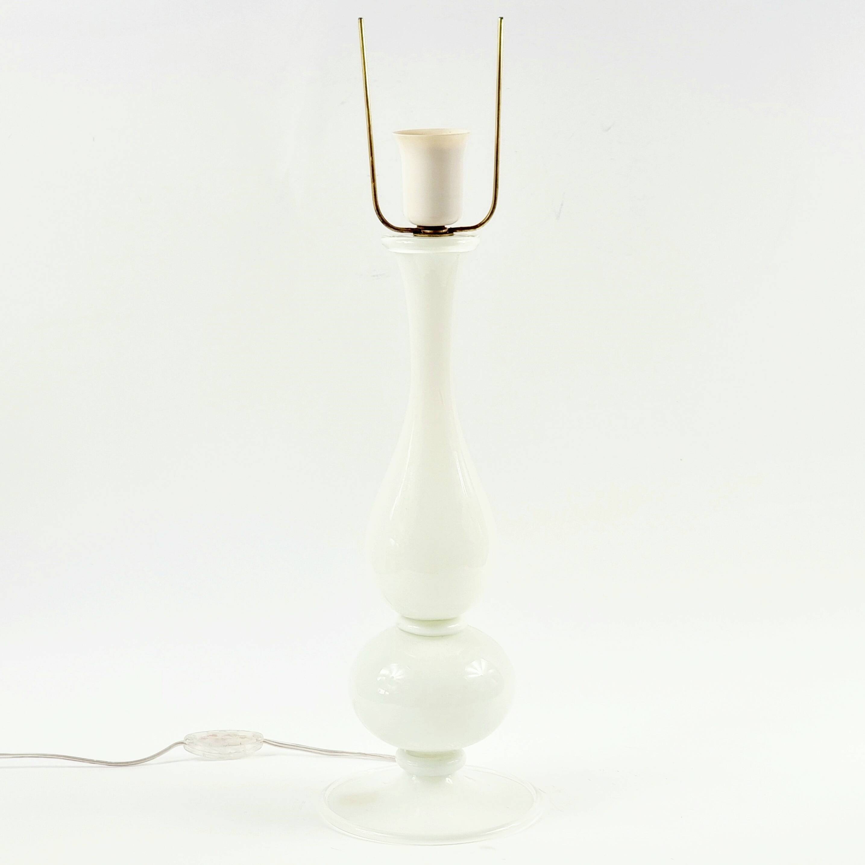 Labelled Mid-Century Murano Glass Table Lamp - Barovier & Toso, 1940s/50s