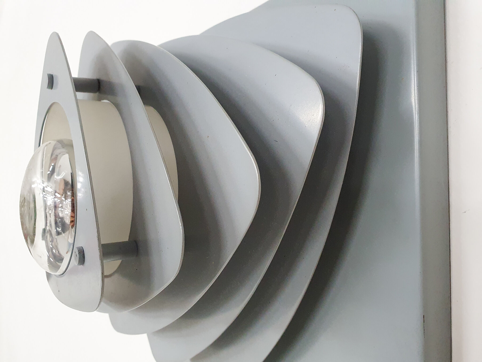 Mid-century grey metal wall light, The Netherlands 1960's