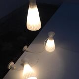 Set of 3 lamps suspended in glass by Louis Kalff for Philips