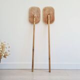 Pair of simple wooden paddles
