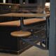 Fonte odesk and seamstress wall solid oak with removable seat 1930
