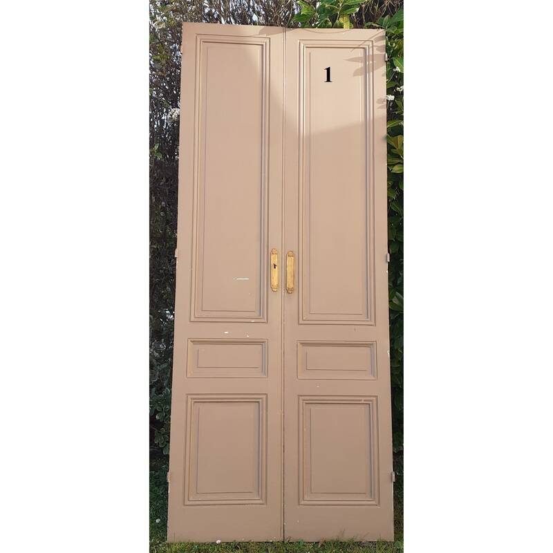 2 pairs of large 19th-century Haussmann-style cupboard doors.