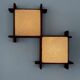 Pair of teak and Perspex wall lights – French work, circa 1955-1965