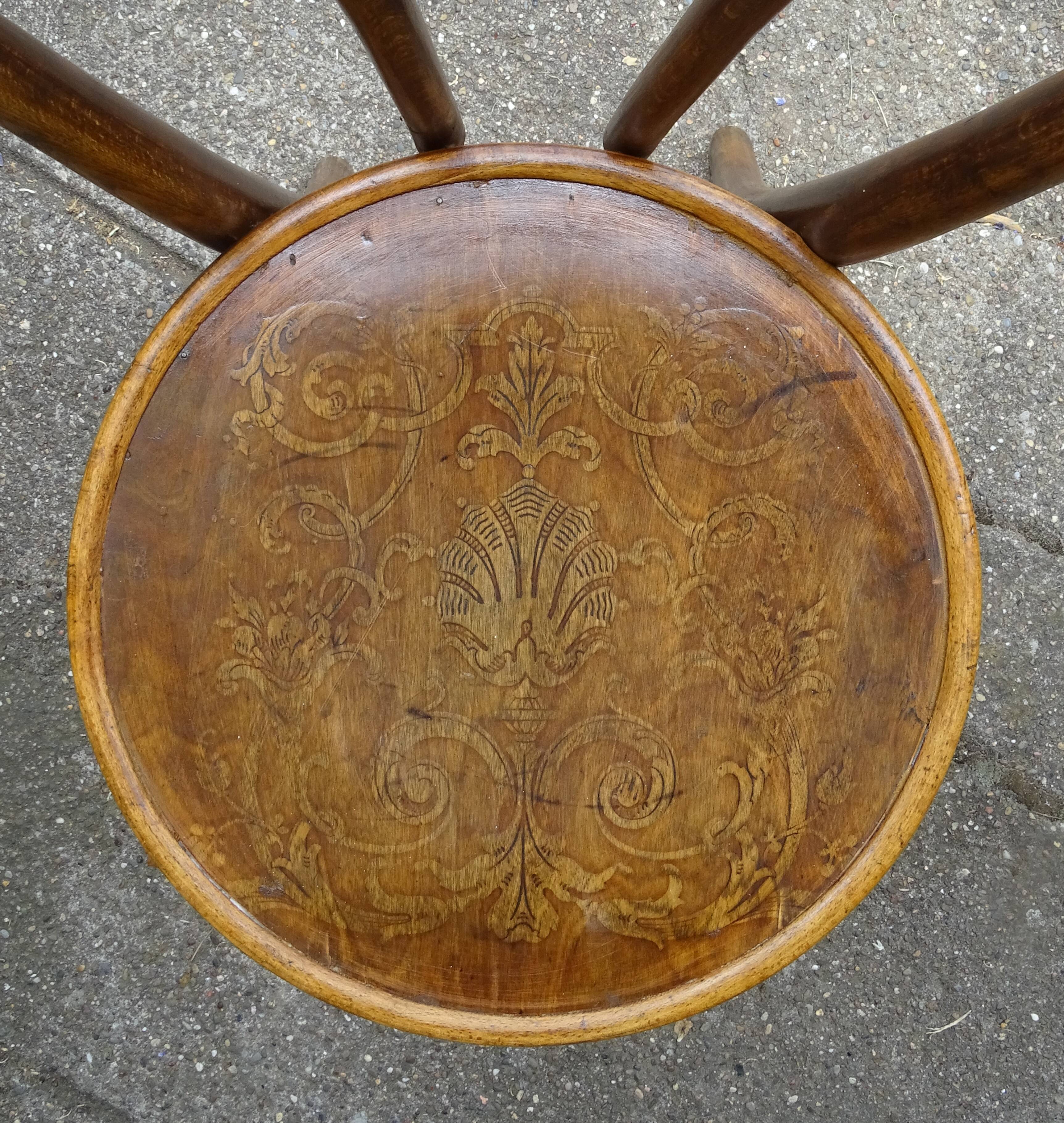 Chaise Baumann bistrot bois 1925