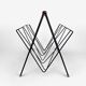 Metal and scoubidou graphic magazine holder 60s