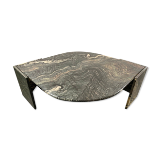 Table basse marbre en forme d’œil de chez Roche Bobois vintage