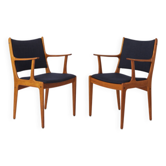 Pair of Danish Armchairs by Johannes Andersen | 1960s Teak Wood