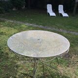 Vintage wrought iron garden table