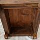Elegant antique Napoleon III side table in walnut with black marble veneer.