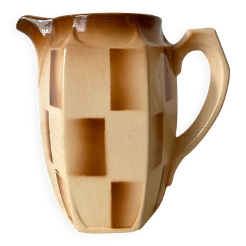 Art Deco checkerboard pitcher