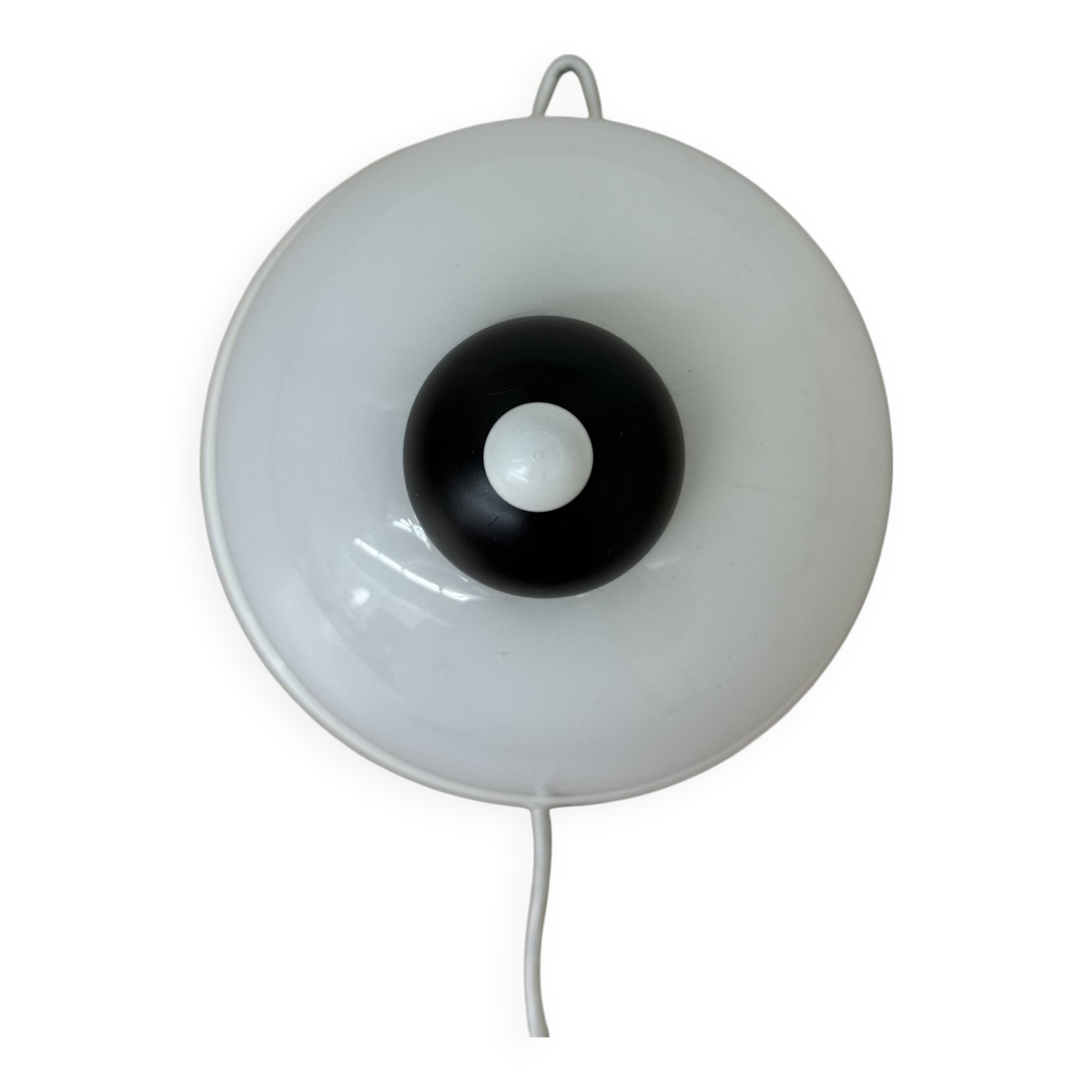 Vintage brown and white wall lamp sconce , 1970s