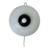Vintage brown and white wall lamp sconce , 1970s