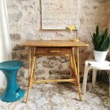 Vintage rattan desk from the 60s