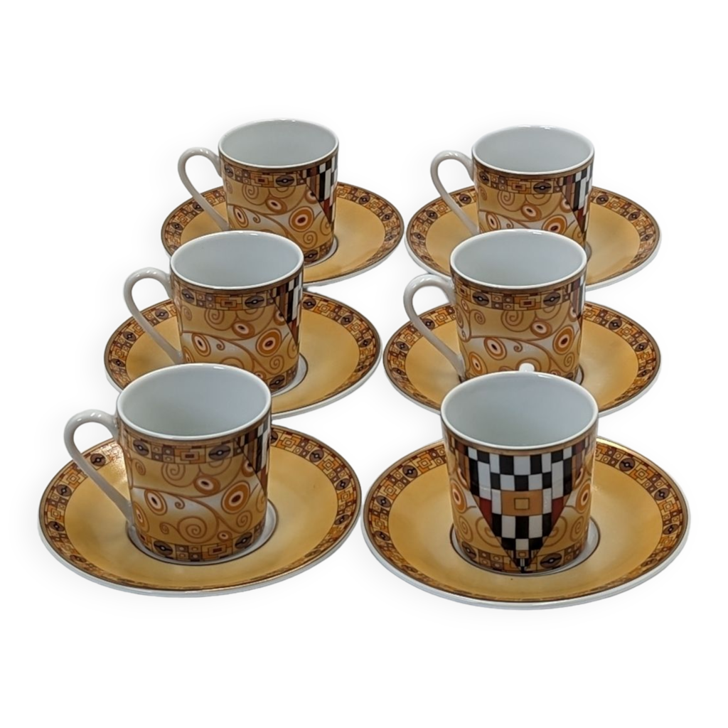 6 Tasses et 6 sous tasses en verre – Verre Transparent - Sables et