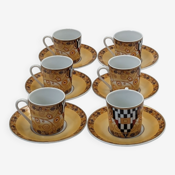 6 tasses à café en porcelaine