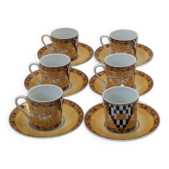 6 tasses à café en porcelaine