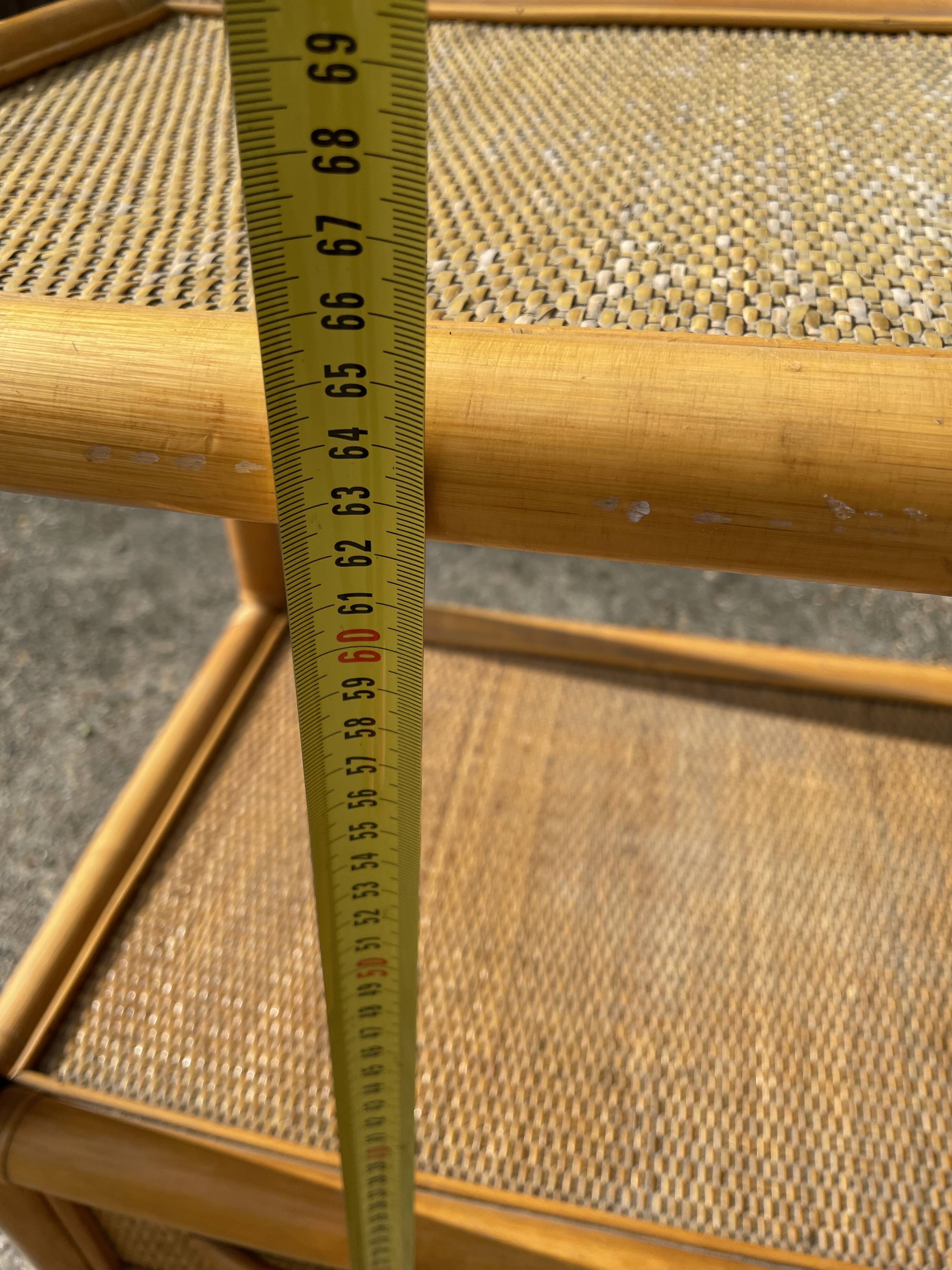 Low rattan furniture