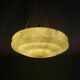 Large Art Deco pendant light in marbled glass with cord suspension, 1920s-1930s