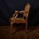 🪑 Pair of Louis XV caned armchairs in carved solid wood