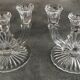 PAIR OF VINTAGE CANDLESTICKS IN CRYSTAL CANDLESTICK 3 BRANCHES ART DECO