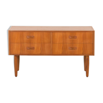Small Danish teak sideboard with 4 drawers, 1960s