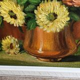 Painting bouquet of flowers by C Sargue