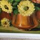 Peinture bouquet de fleurs signée C Sargue