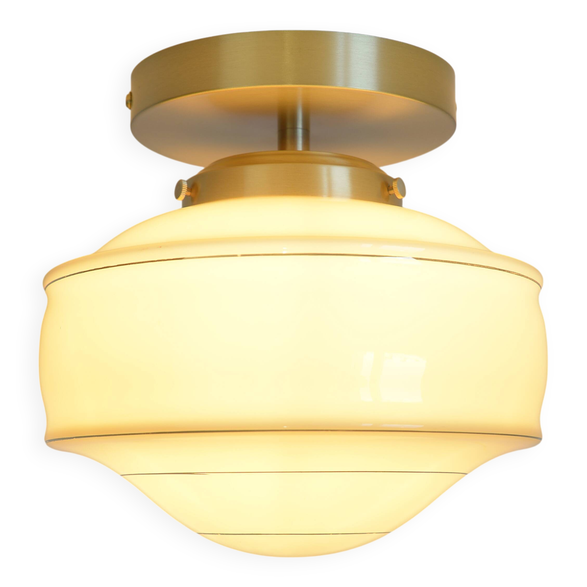 Semi flush mount Art Deco sconce 1940s antique lighting redesigned lamp