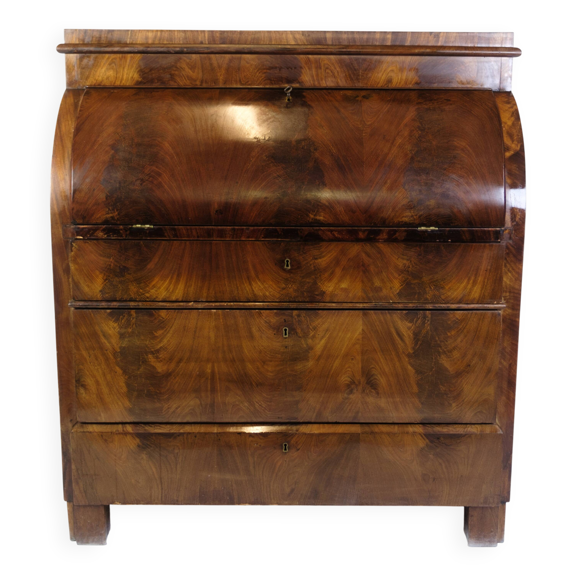 Chatol With Four Drawers Made In Hand Polished Mahogany From 1820s