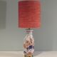 Vintage ceramic table lamp with Imari-inspired pattern.