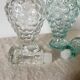 Lot de 2 carafes vintage en verre raisin