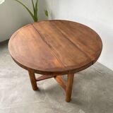 Round folding pine table mountain furniture