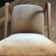 Velvet and wood armchair