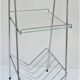 Chrome metal glass saddle shelf magazine rack 70s