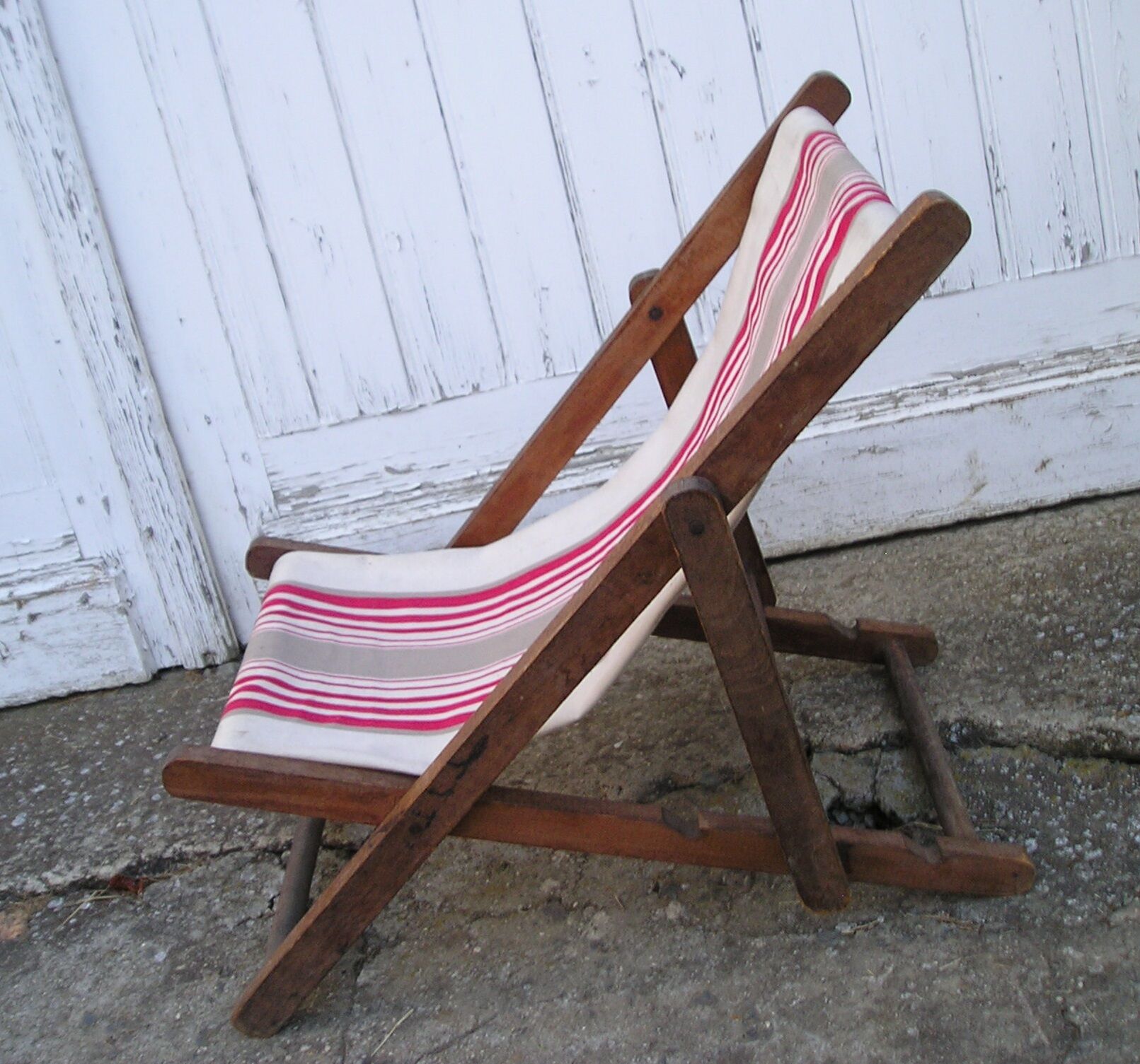 Old deck chair for children