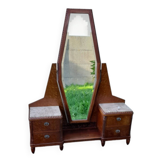 Art Deco dressing table with psyche