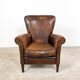 Vintage dark sheep leather club chair Achterdijk